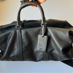 Coach Black Leather Hampton’s Weekender Duffle Bag 5404